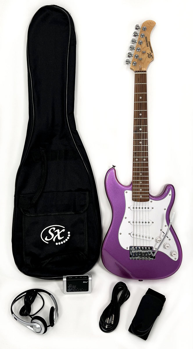 SX RST 1/2 MPP Short Scale Purple Guitar Pack