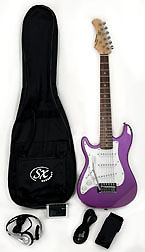 SX RST 1/2 MPP Short Scale Left Handed Purple Guitar Pack