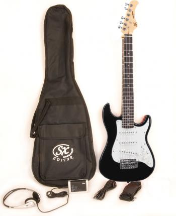SX RST 1/2 BK Electric Guitar Package 1/2 Size (34 1/2