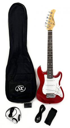 SX RST 1/2 CAR Short Scale Red Guitar Pack