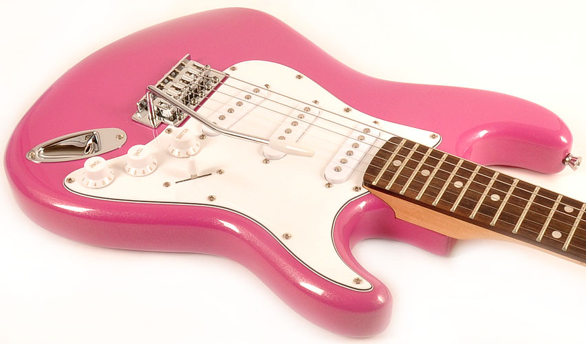 SX RST 3/4 BGMY Short Scale Pink Guitar Pack