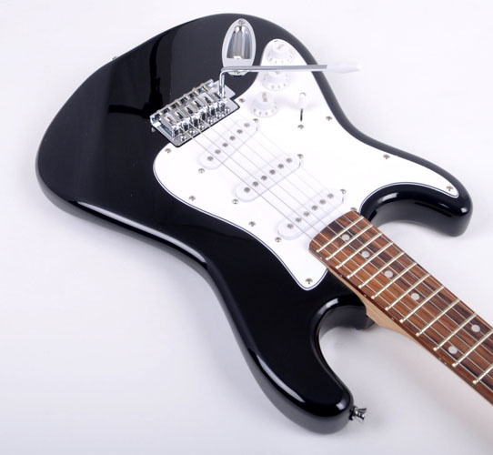 SX RST 3/4 BK Left Handed Short Scale Black Guitar Pack