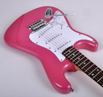 SX RST 3/4 BGMY Left Handed Short Scale Pink Guitar Pack