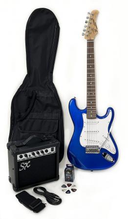 SX RST 3/4 EB Short Scale Blue Guitar Pack