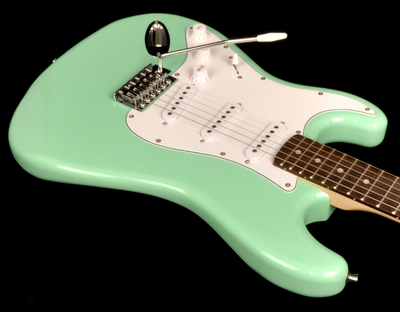 Green left handed guitar deals
