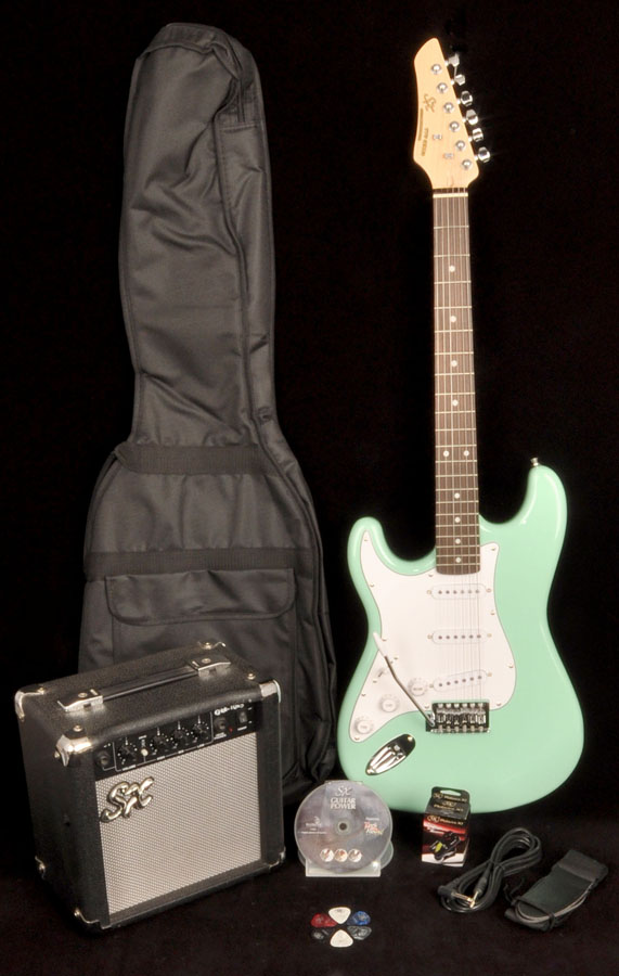 SX RST Pack SGN Surf Green Left Handed Guitar Full Size Pack