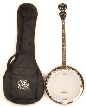 SX Country 4-String Banjo Left Handed w/Bag