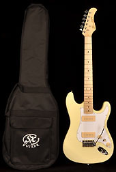 SX Hawk MN Alder P90 Vintage White 