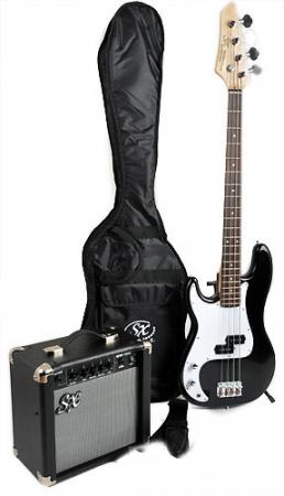 SX Ursa 1 JR RN PK Black Left Handed 3/4 Bass Guitar Pack