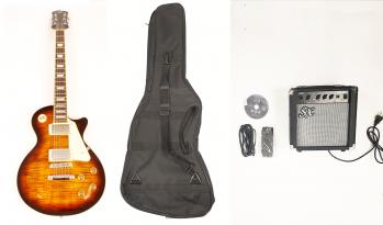 SX CALLISTO STD+ DS Guitar Package w/Amp Strap, Cord and Instructional DVD