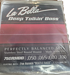 Labella 760 RHBB Round Wound Bass Strings 4 Sting Set 30