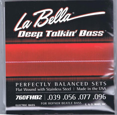 Labella 760 FHB2 39-96 Short Scale Flat Wound Strings