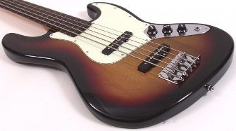 SX SJB-62 4+1 5-String Fretless Bass at HomeOld
