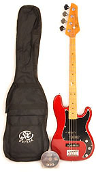 SX Ursa 3 JR MN CAR Red Short Scale Bass w/Bag