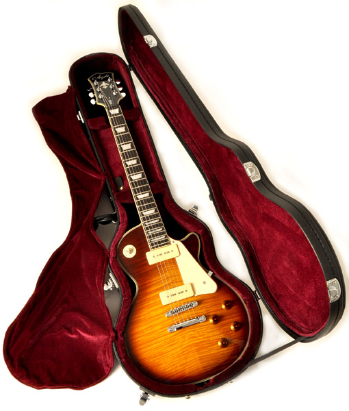 Douglas EGC-450 LP Guitar Case - Hard Shell Case For Gibson Epiphone Les Paul Black/Gold