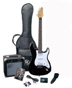 ジャンク品 SX ギター　ケース付き SX EG1K BK B Stock (Guitar and Bag only) at RondoMusic.com