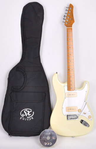 SX Hawk MN P90 Vintage White w/Free Bag - RondoMusic.com