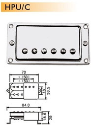 SX Pickup Humbucker Chrome 